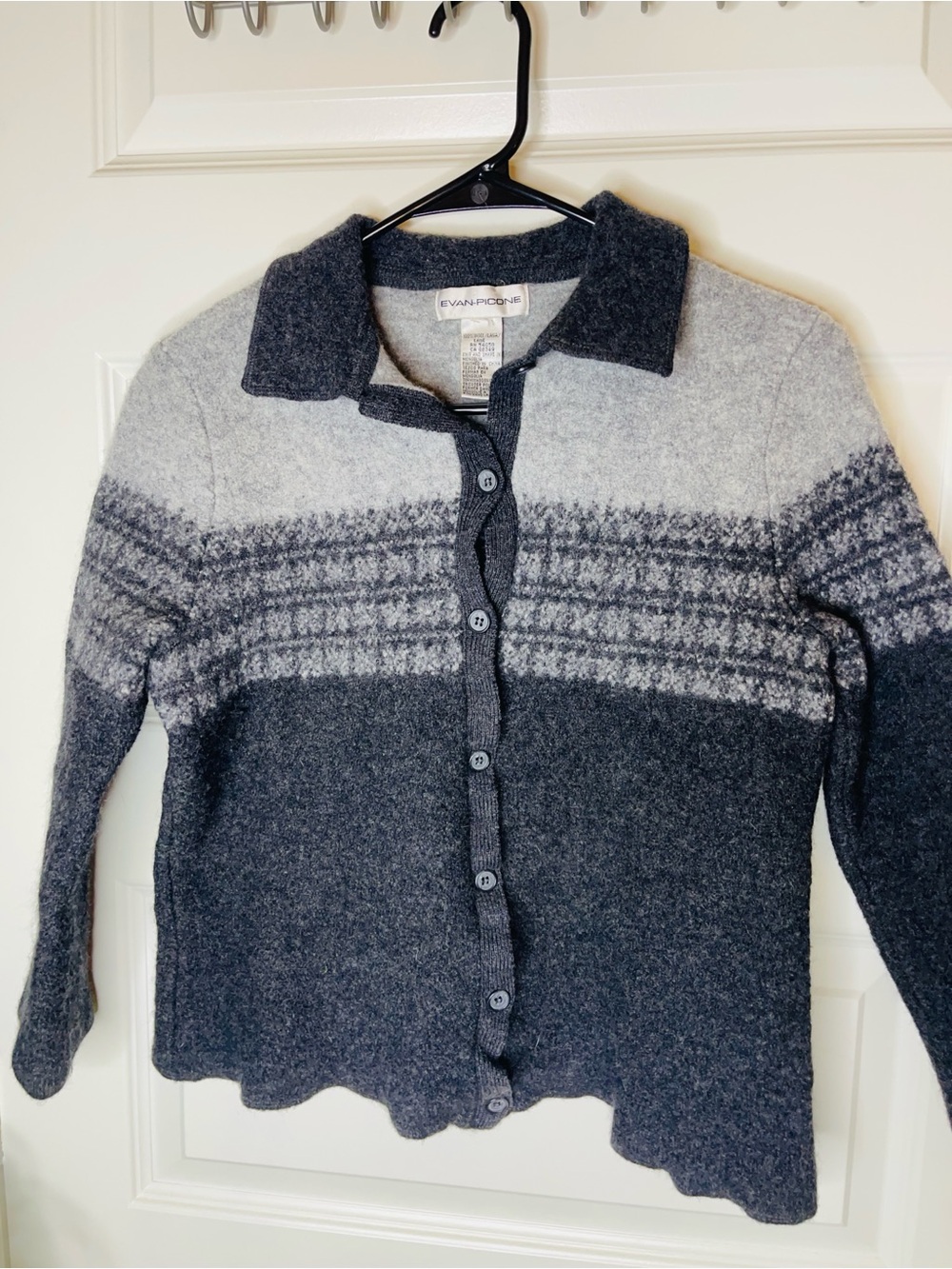 Evan-Picone |Charcoal Gray Wool Sweater